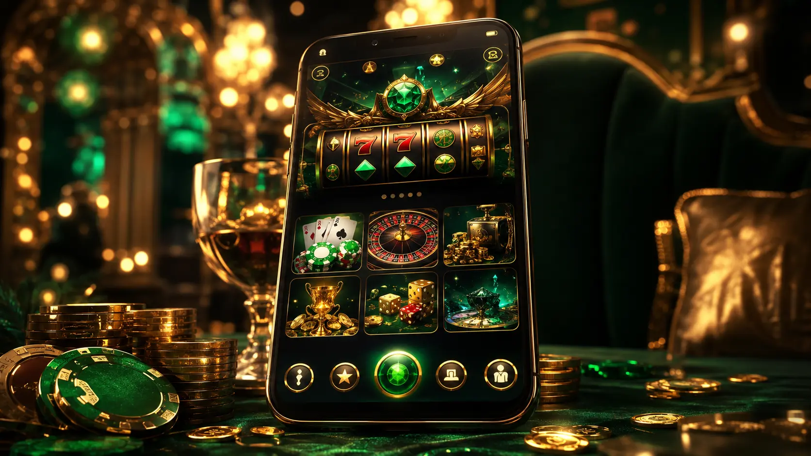 Ozwin Casino on a smartphone